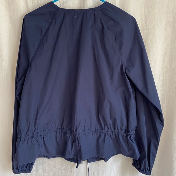 Halogen Women’s Jacket / Peacoat w/ Front Zipper, Drawstring at Waist, Navy, Sm - Picture 4 of 10